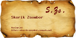 Skorik Zsombor névjegykártya